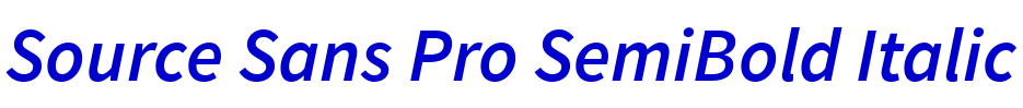 Source Sans Pro SemiBold Italic шрифт